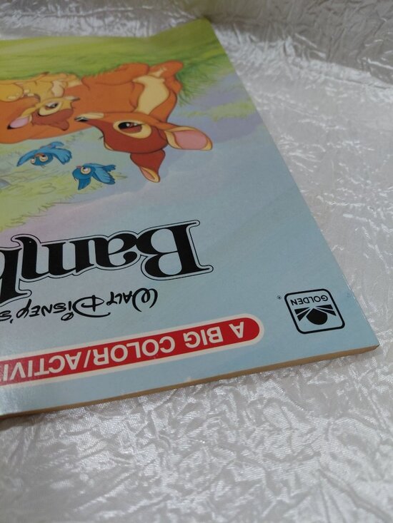 Walt Disneys Bambi Big Color Activity Book 1993 Golden Publishing Vintage - Picture 4 of 8